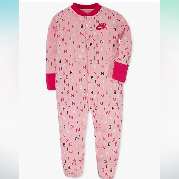Nike Other - Nike Footed Sleep & Play Baby Girl Pink Nebula size 3 months